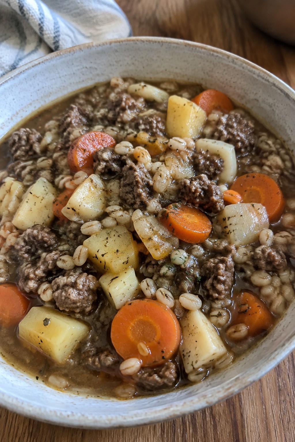 Beef Barley and Root Vegetable Stew