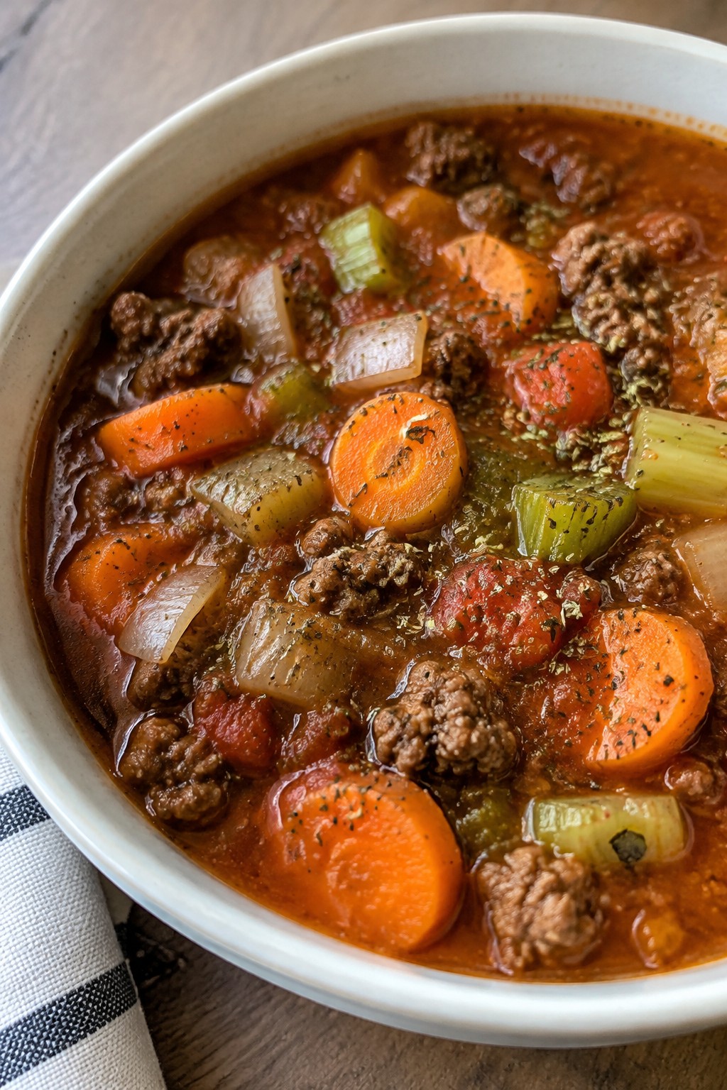 Italian Herb Tomato Hamburger Stew