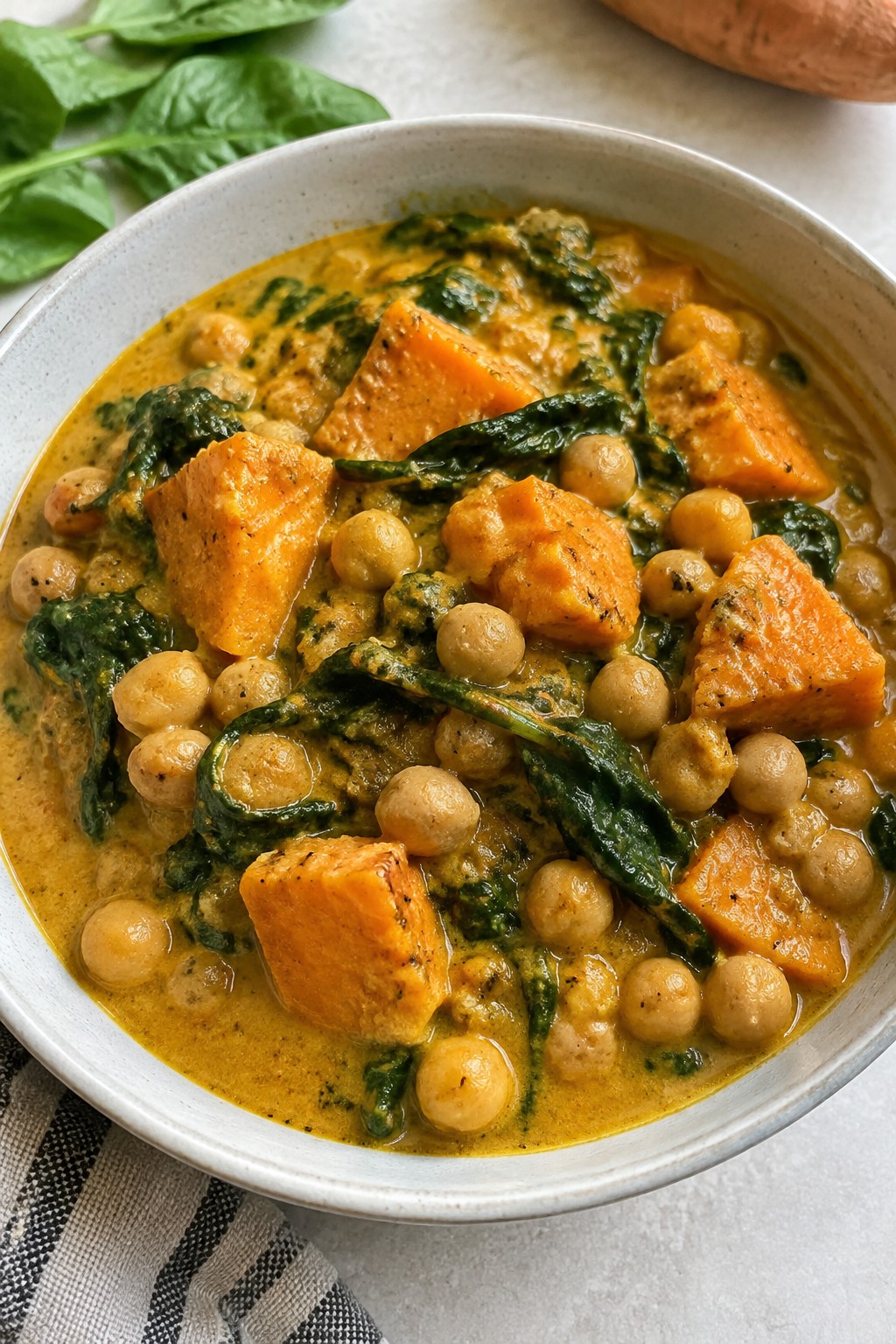 Coconut Curry Sweet Potato and Chickpea Stew