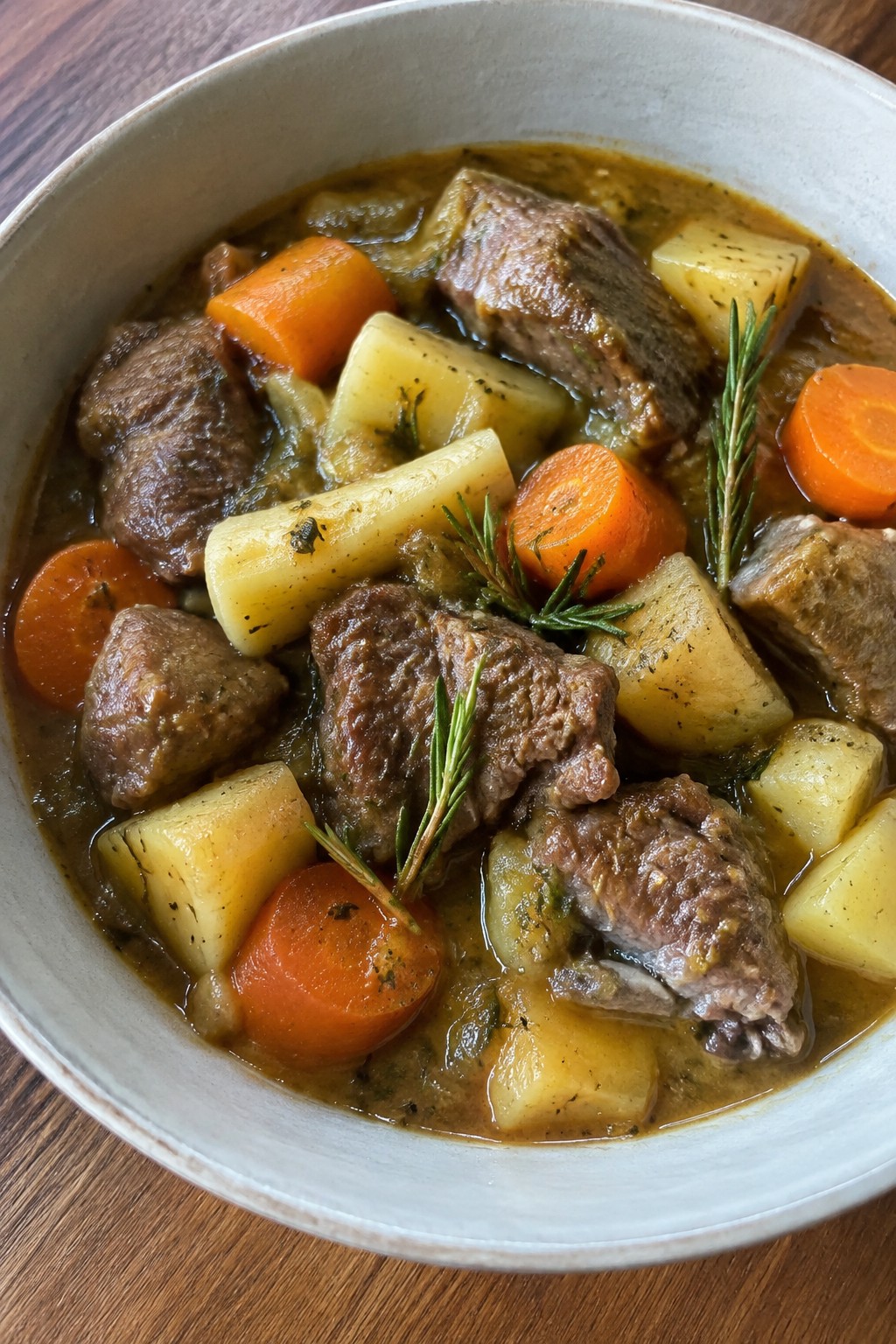 Lamb and Root Vegetable Stew with Rosemary