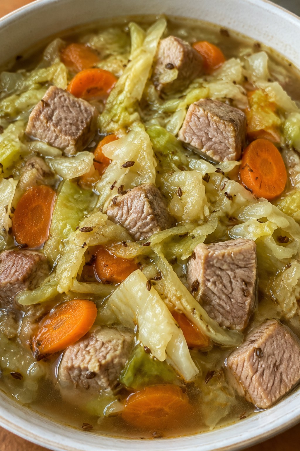 Pork and Cabbage Stew with Caraway