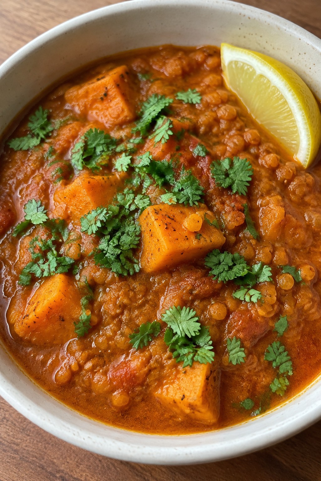 Ethiopian Berbere Red Lentil Stew with Sweet Potatoes