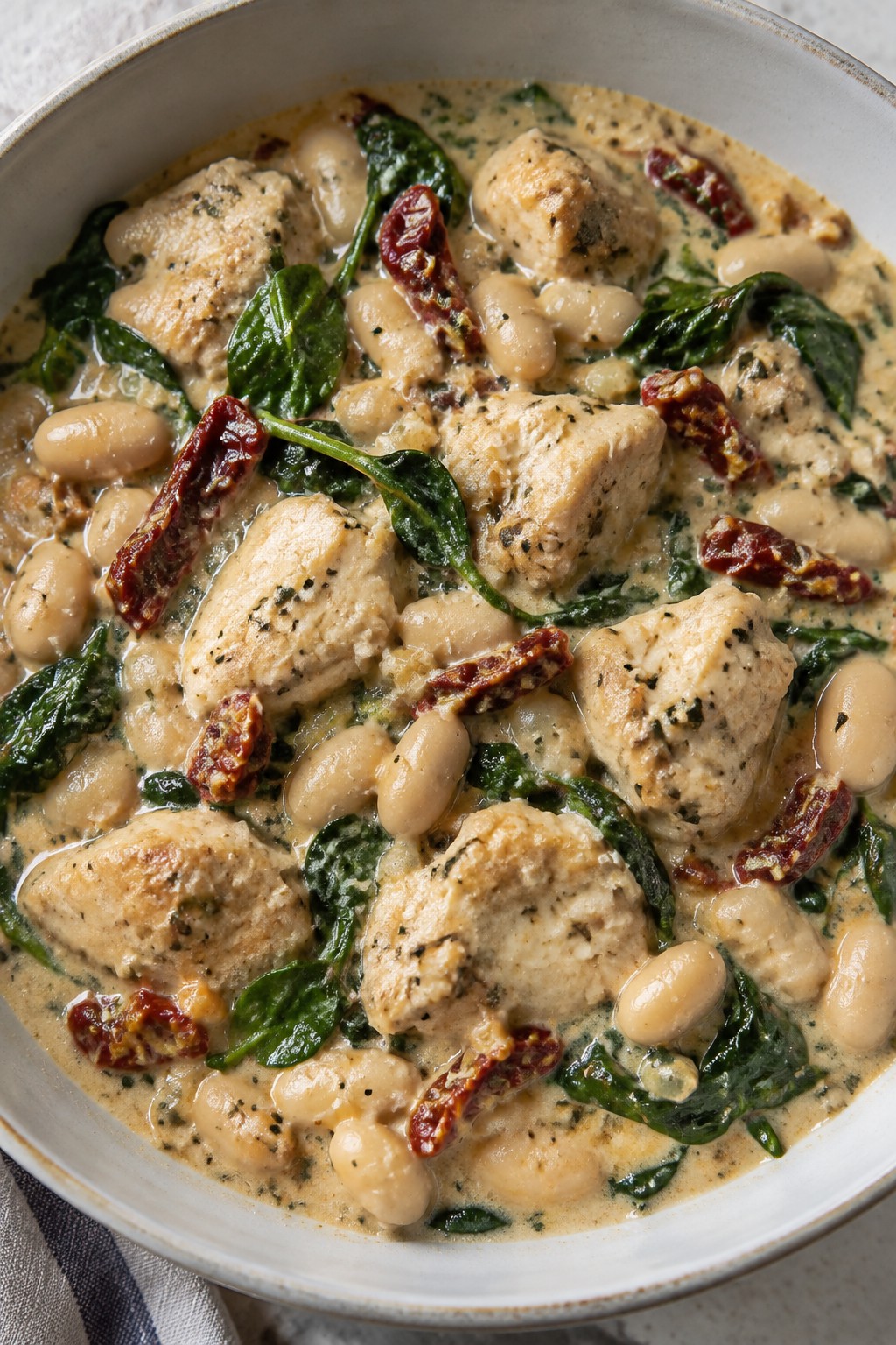 Creamy Tuscan Chicken and White Bean Stew