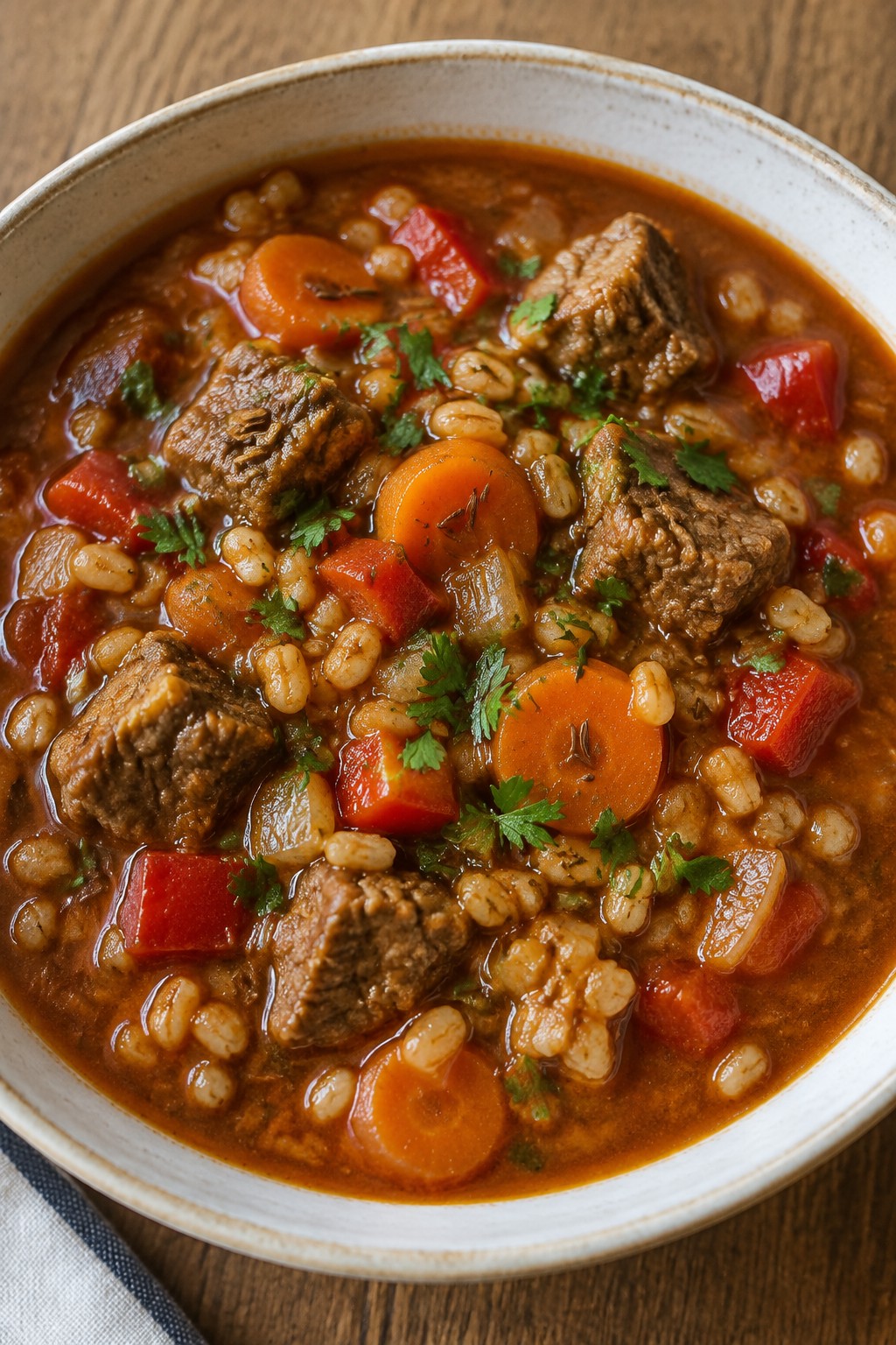 Hungarian-Style Lamb Goulash with Barley and Caraway