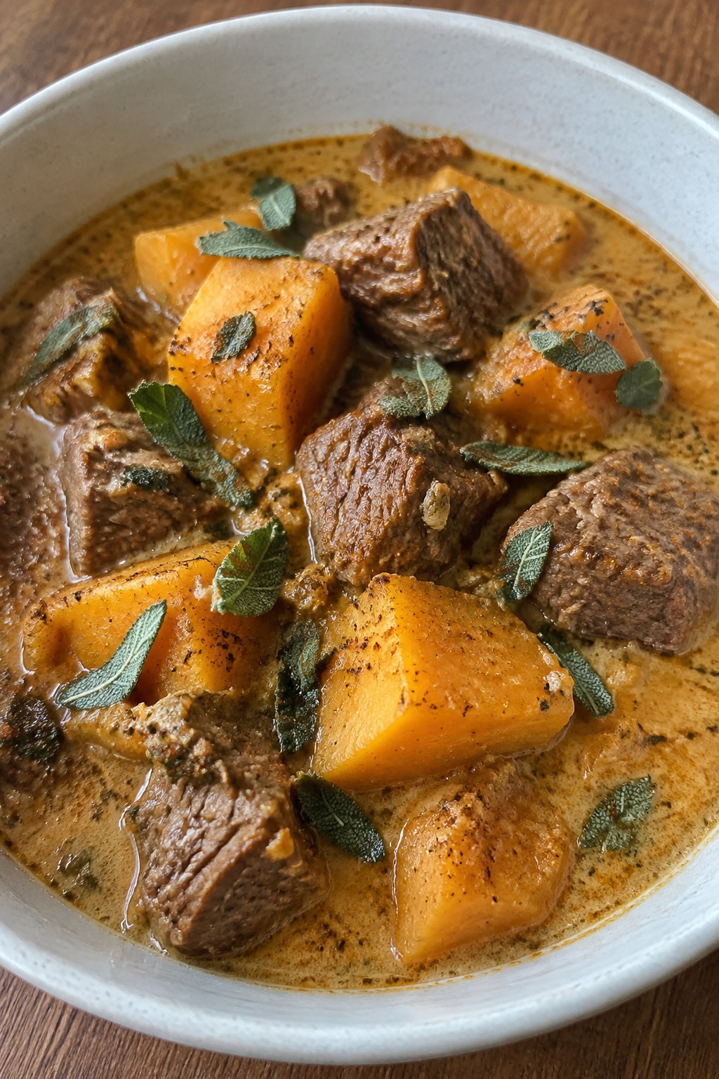 Spiced Beef Stew with Butternut Squash and Sage