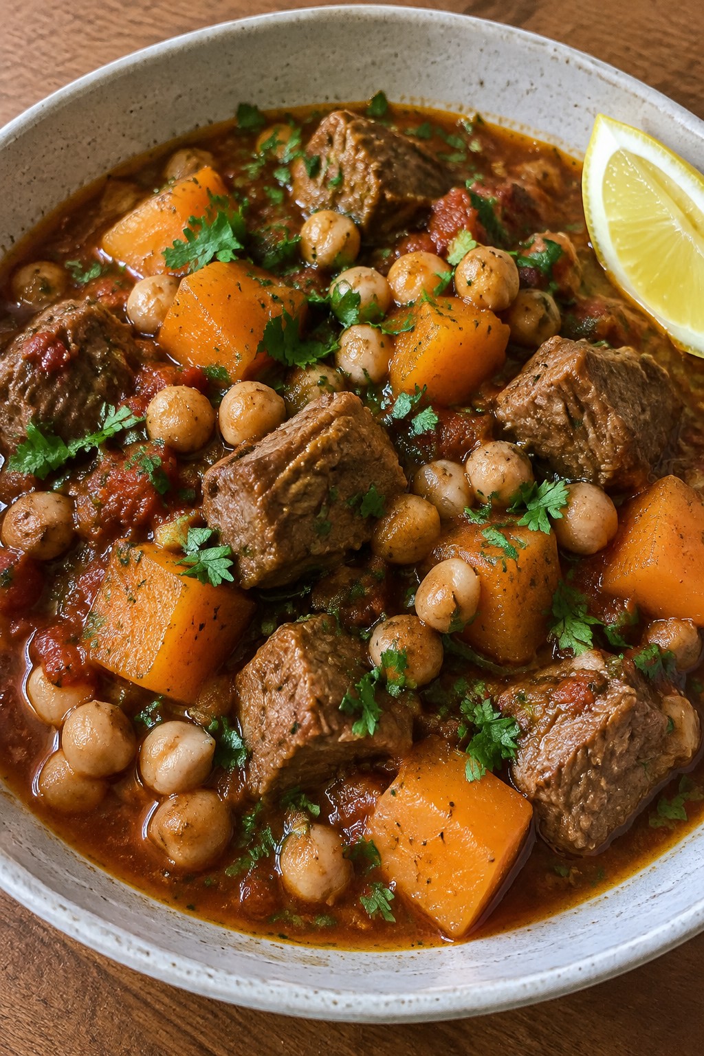 Spiced Lamb and Chickpea Stew with Butternut Squash